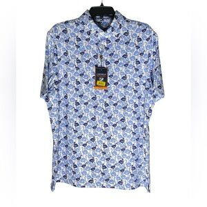 Daniel Cremieux Performance Polo Shirt Men’s Medium Flamingo Golf Summer NWT